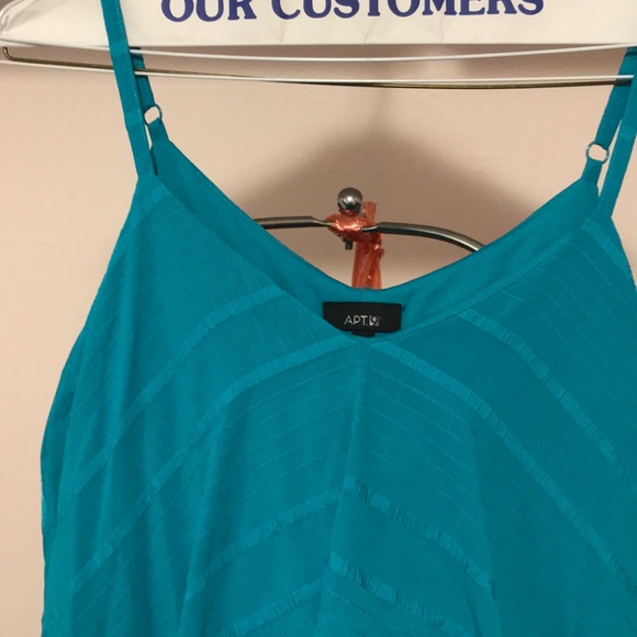 Blue Spaghetti strap kerchief cut dress - Picture 6 of 6